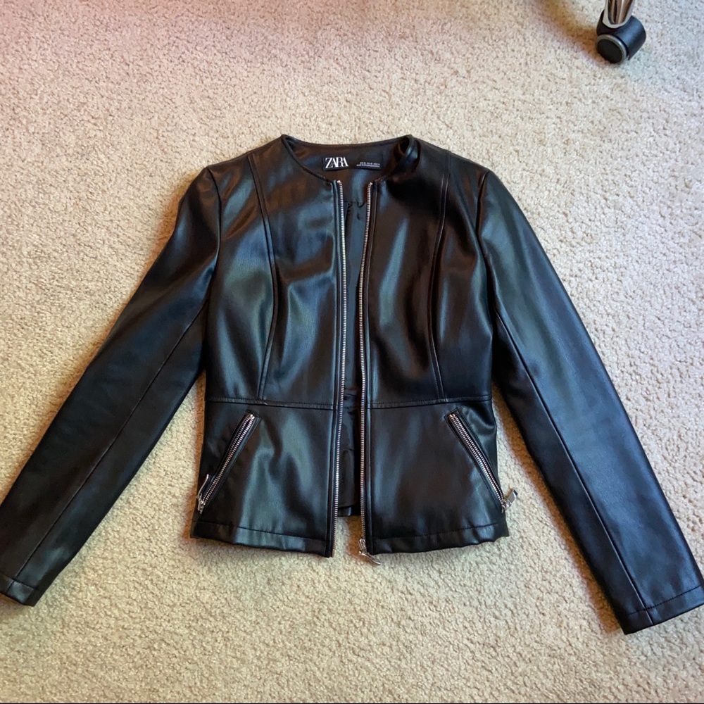 Zara leather jacket